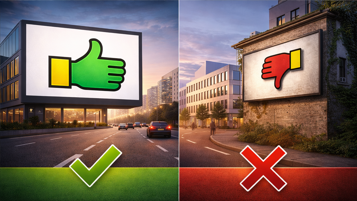 Standortvoraussetzungen zum Vermieten und Geld verdienen mit Werbung