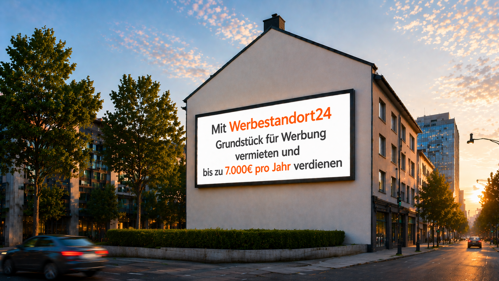 Mit Werbestandort24 Hausfassade oder Hauswand für Werbung vermieten