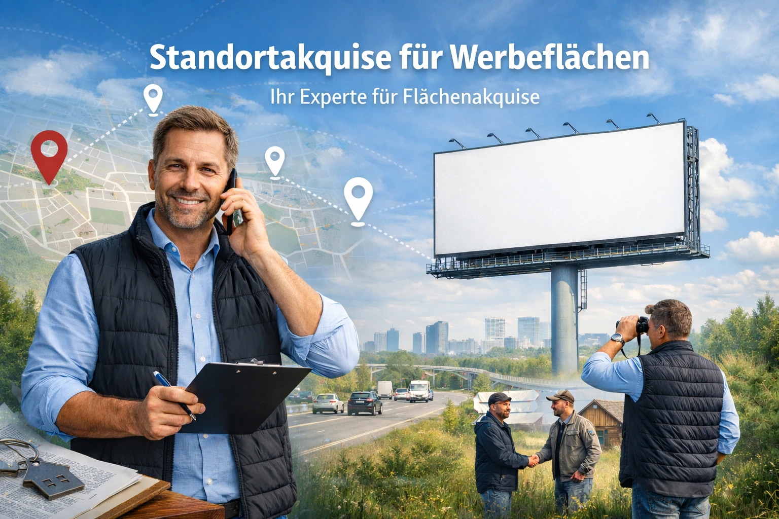 Standortakquise für Werbeflächen / Ihr Experte für Flächenakquise
