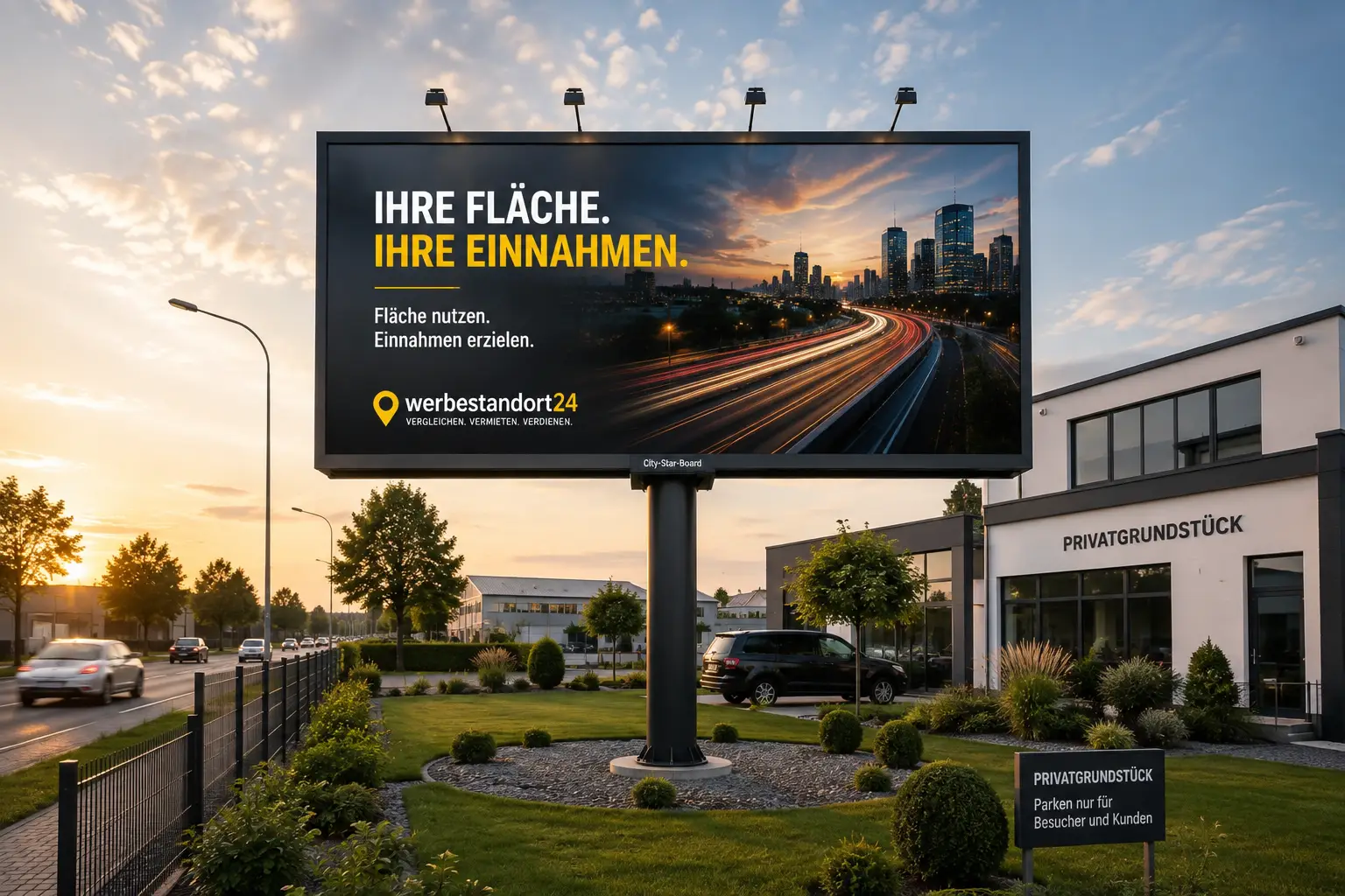 Werbestandort24 10 Werbefläche, Werbung auf Privatgrundstück