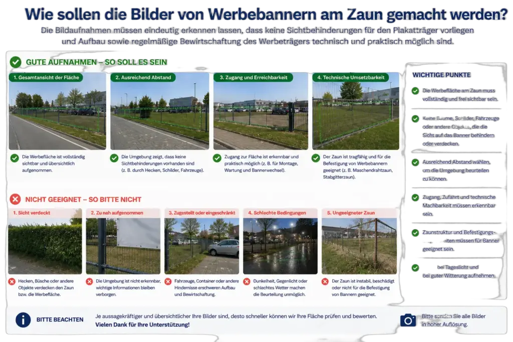 Wie sollen Bilder von Zäunen gemacht werden Wie sollen Bilder von Zäunen gemacht werden